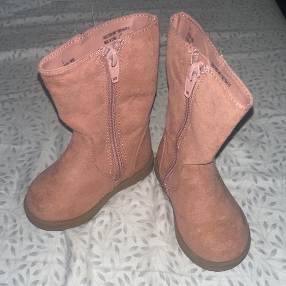 Cat & Jack Pink Toddler Suede Boots - Picture 1 of 6